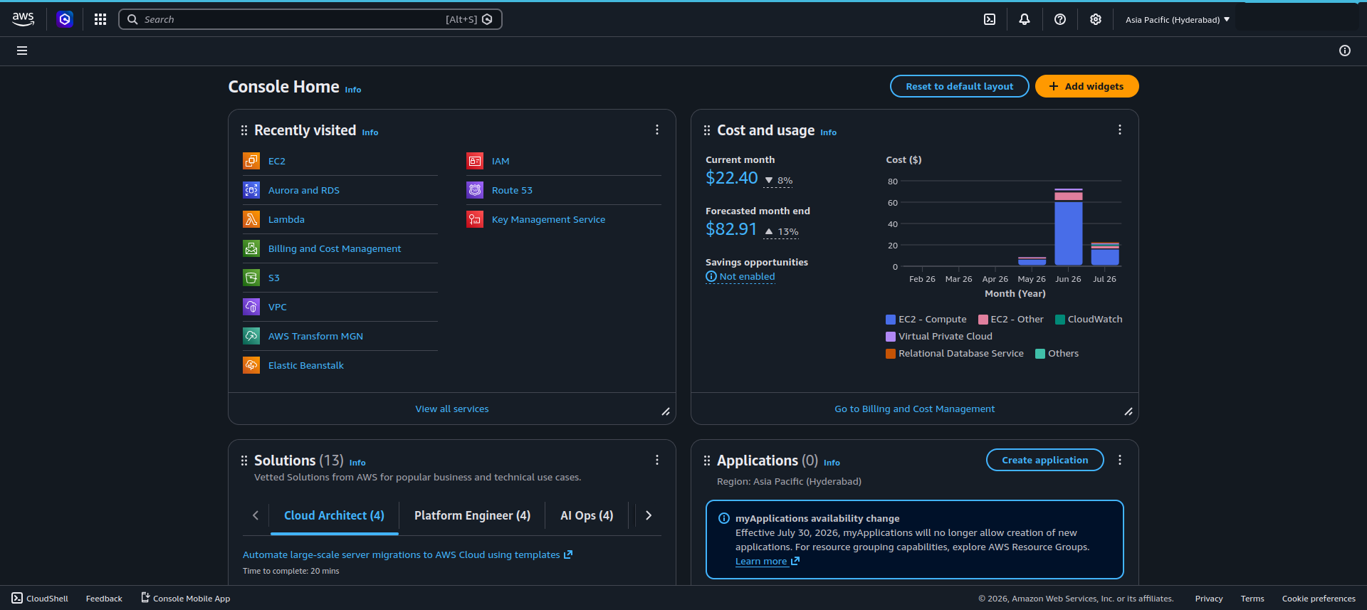AWS console deployment