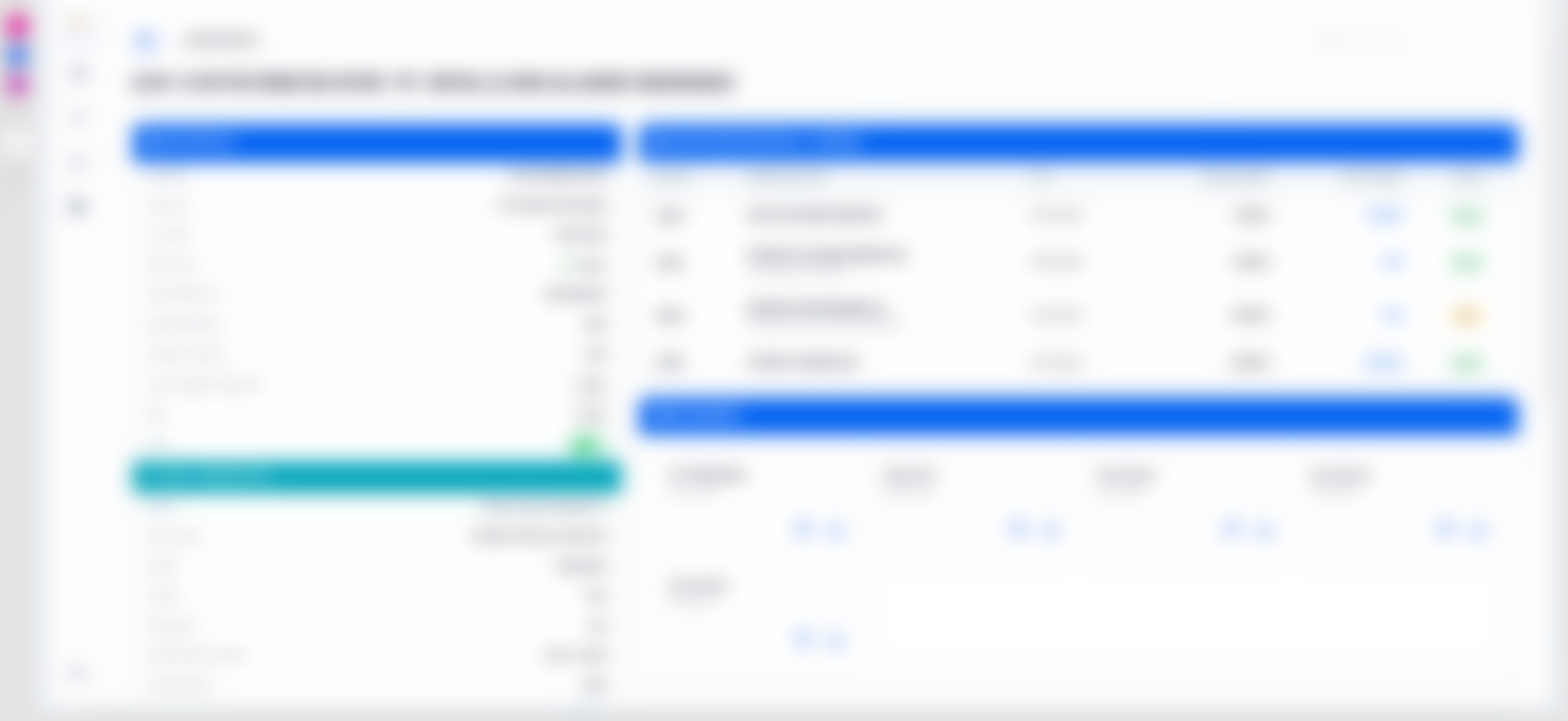 Claim details record (blurred)